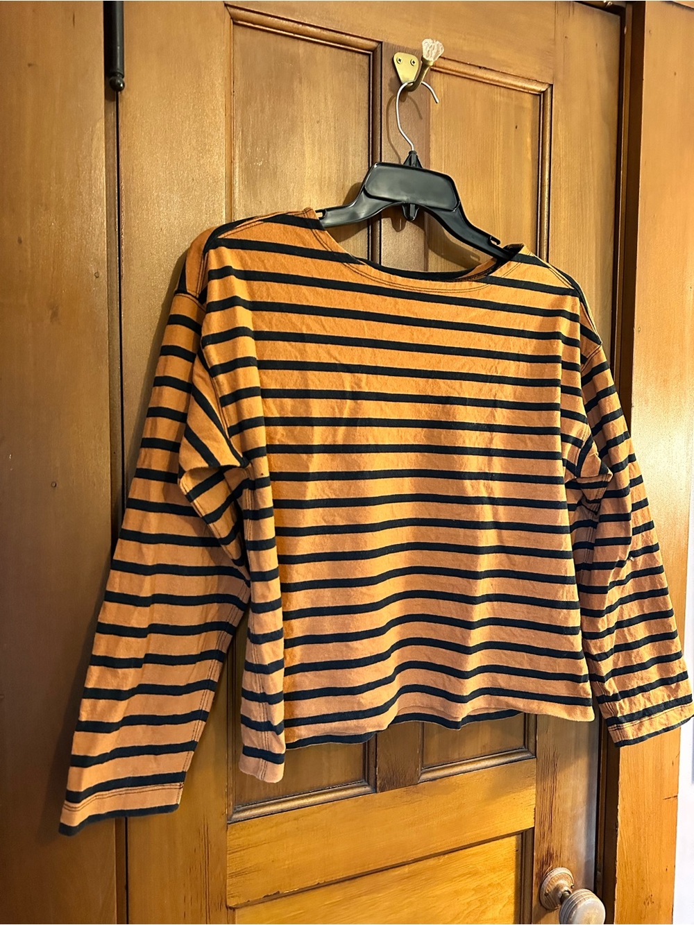 Everlane Cotton Striped 3/4 Sleeved Tee